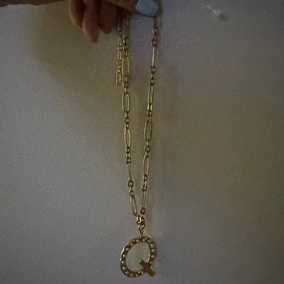 Pearl Initial NecklaceSequin